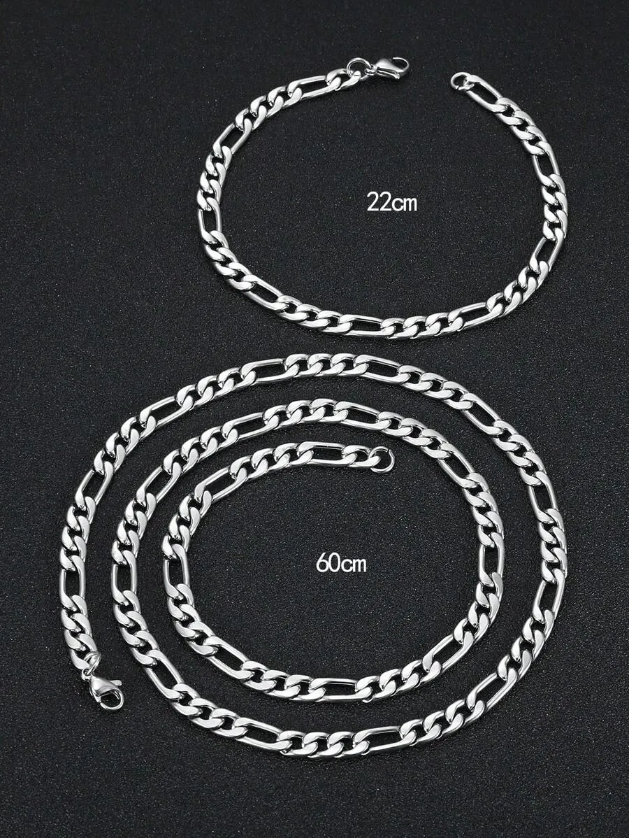 11215 1b-073 1 pieza Hip hop de acero inoxidable minimalista Collar de cadena