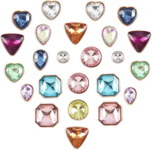 26 Pcs Jewelry Shoe Charms Accessories Decoration, Bling Gems Shoe Charms, Rhinestone Crystal Shoes Charm, Clog Sandal Slipper Charm for Women Men Birthday Party Favors