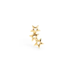 3 Star Gold Earring