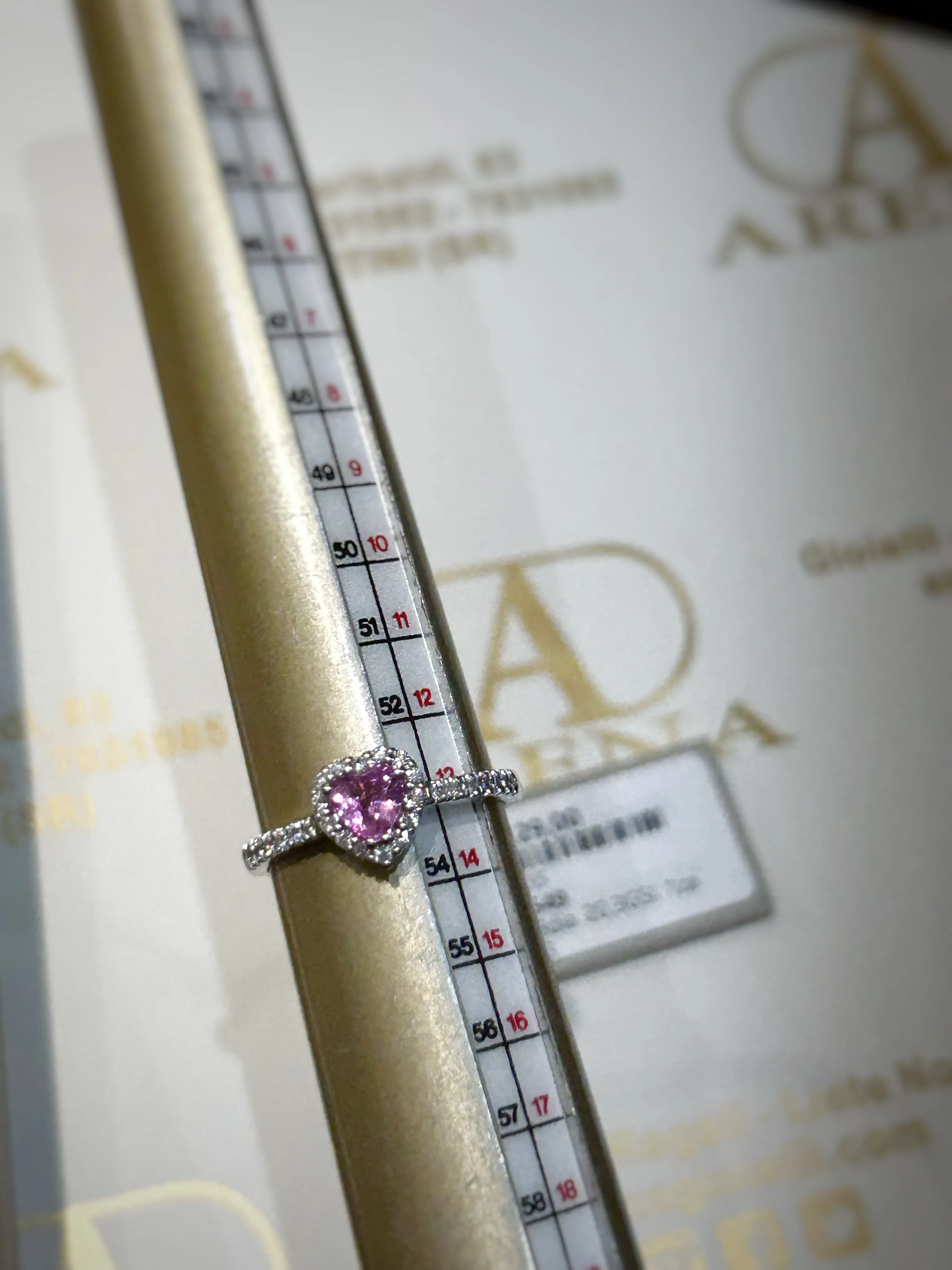 Anello oro zaffiro rosa e diamante naturale LID3549