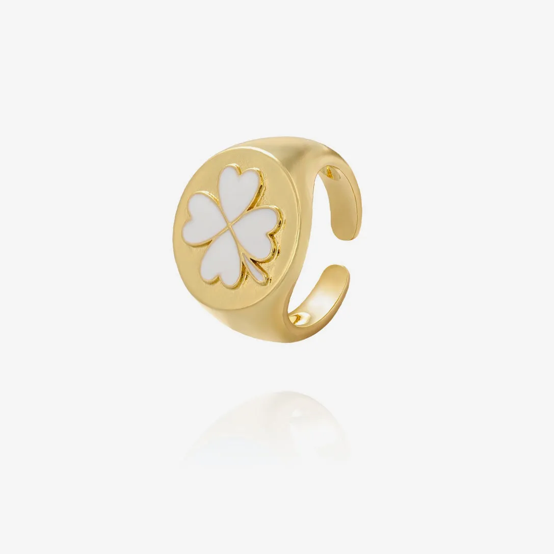Anello vintage quadrifoglio