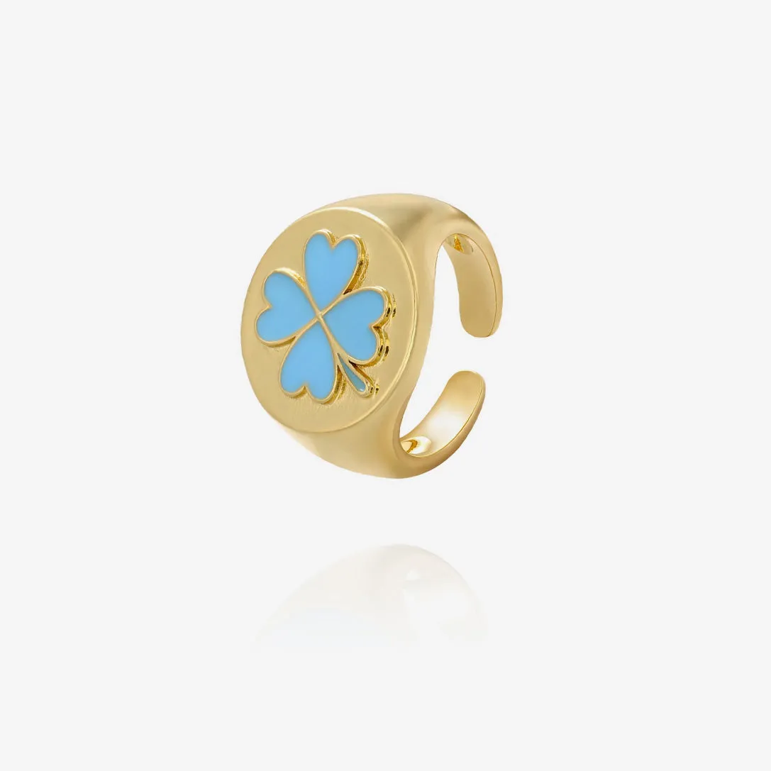 Anello vintage quadrifoglio
