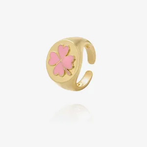 Anello vintage quadrifoglio