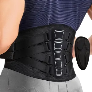 Back Brace for Lower Back Pain Relief with 3D Lumbar Pad,Lumbar Support Belt for Men & Women with 7 Stays,Ergonomic Design and Soft Breathable Material for Work,Herniated Disc,Sciatica(Medium:33.5~41.4Inch)