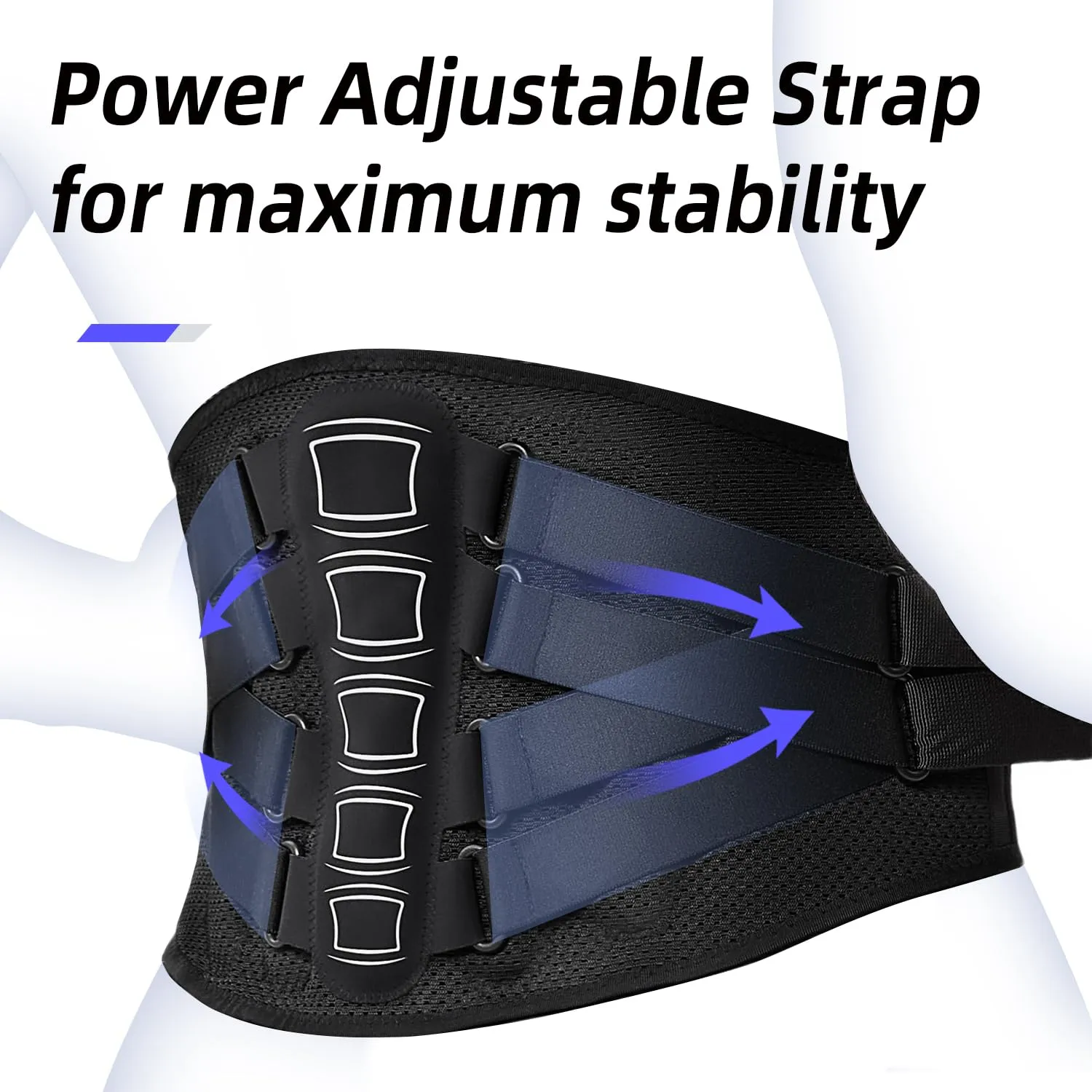 Back Brace for Lower Back Pain Relief with 3D Lumbar Pad,Lumbar Support Belt for Men & Women with 7 Stays,Ergonomic Design and Soft Breathable Material for Work,Herniated Disc,Sciatica(Medium:33.5~41.4Inch)