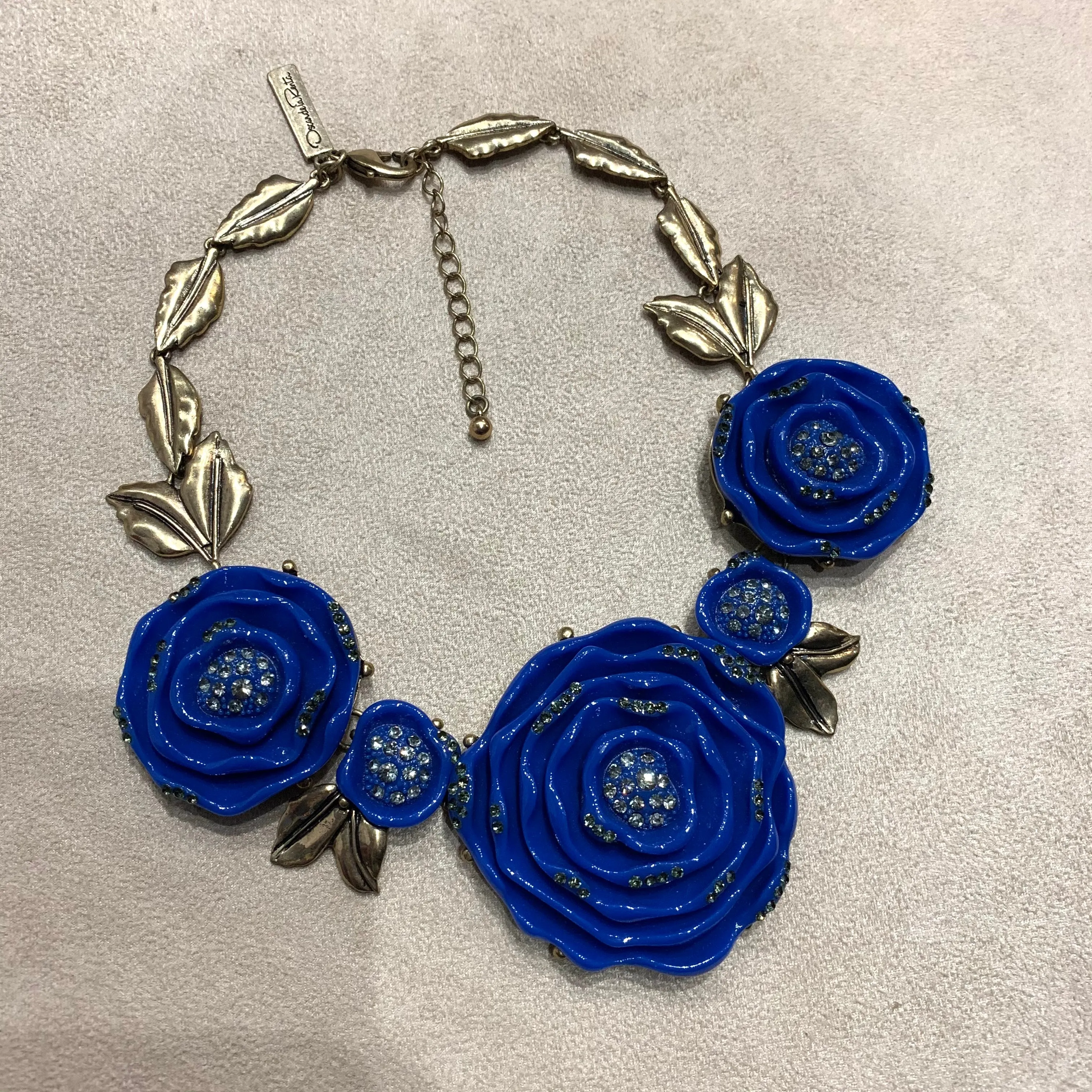 Blue Oscar De La Renta Statement Necklace