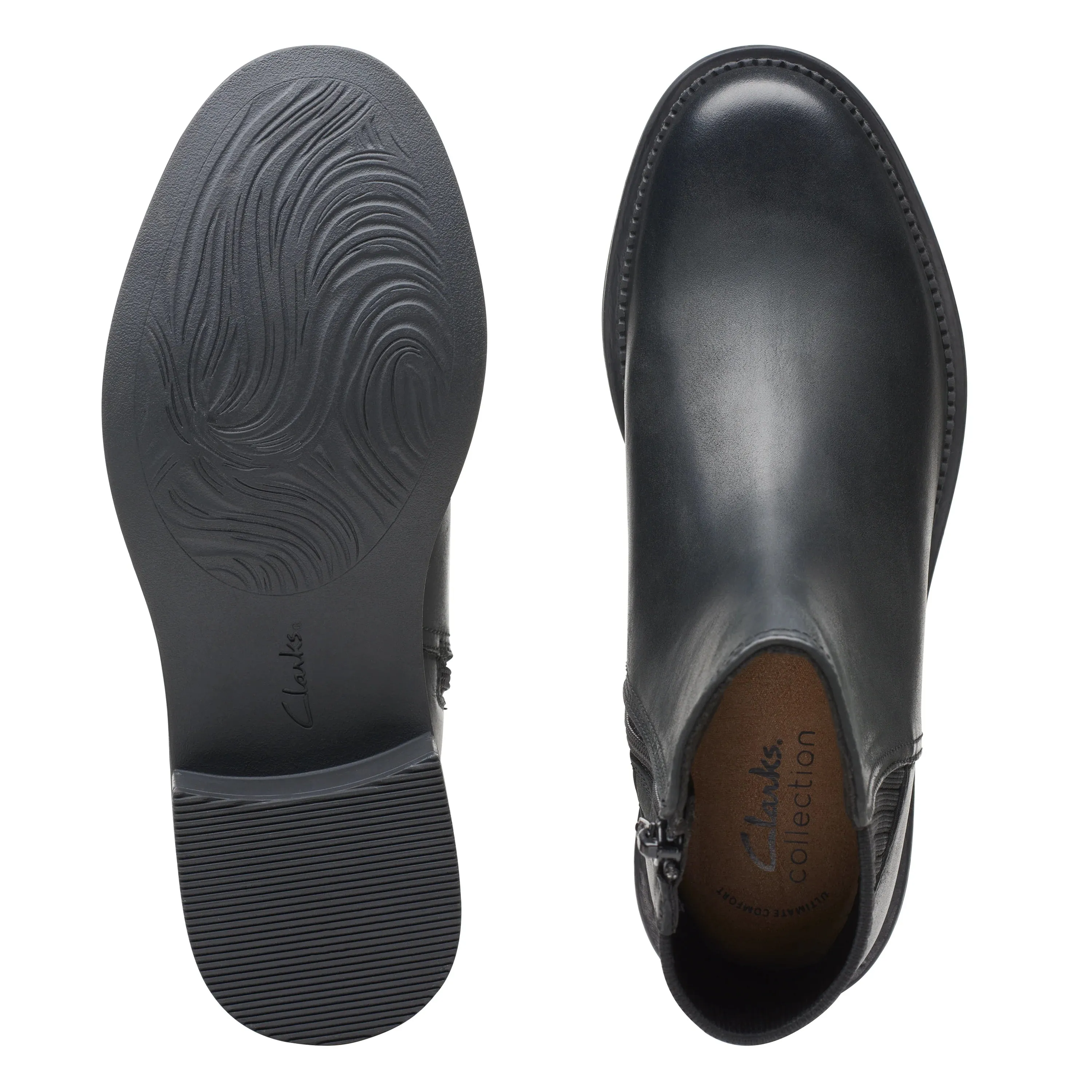 CLARKS | BOTINES MUJER | MAYE PALM BLACK LEATHER | NEGRO