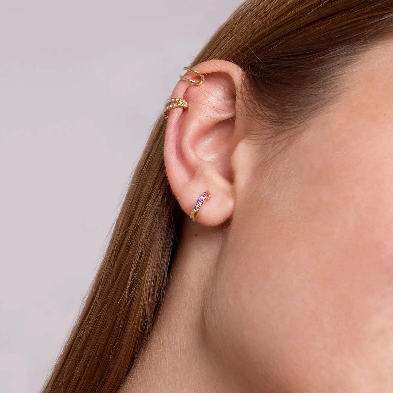 Cleo Lavande Gold Earrings