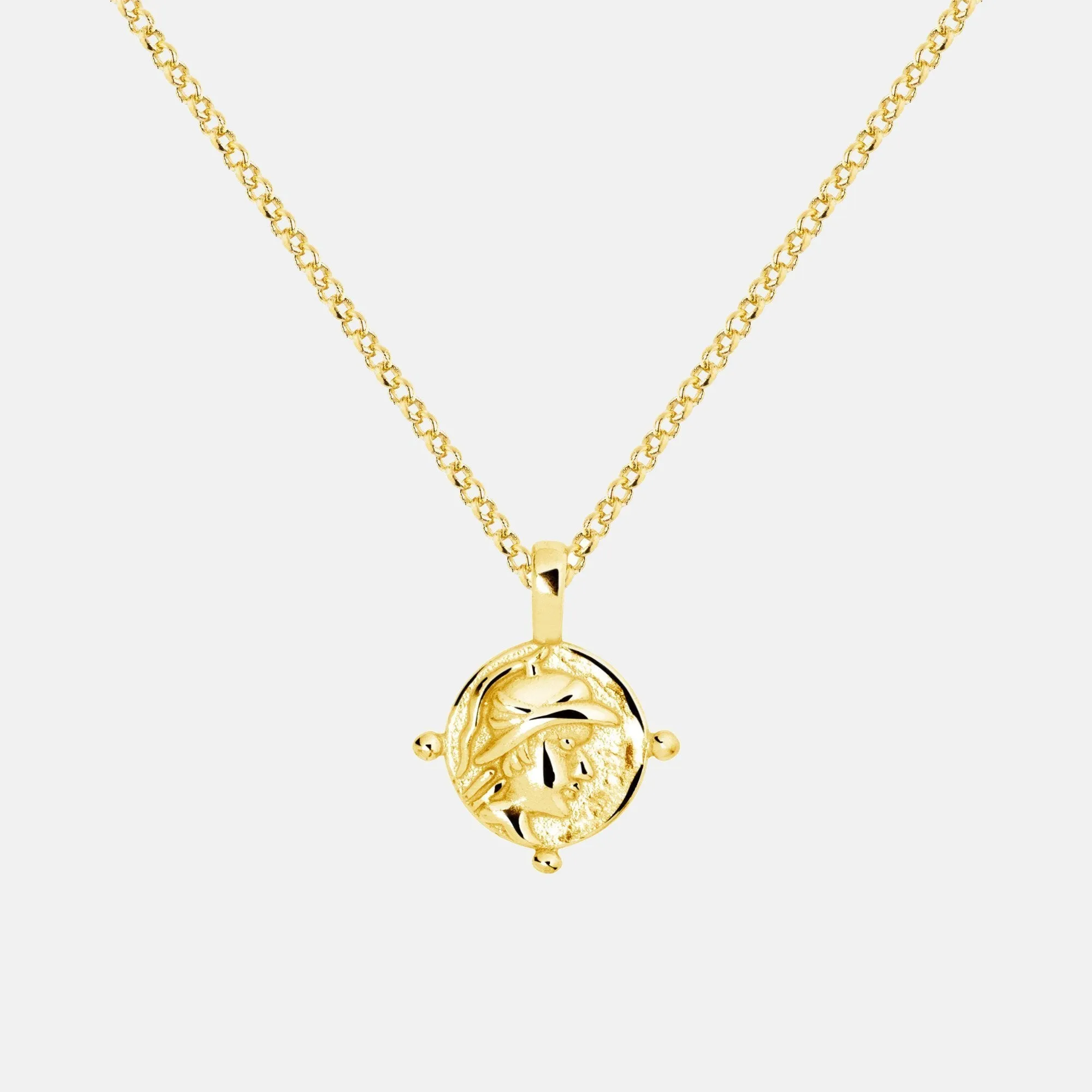 Colar Roman Mini Medallion Gold