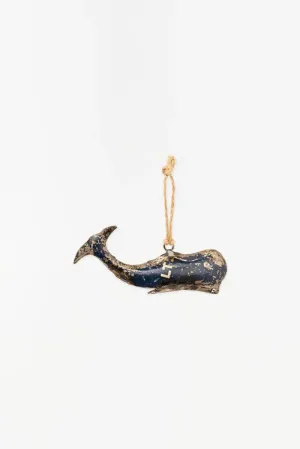 Colgante ballena en chapa reciclada bidones - D7074