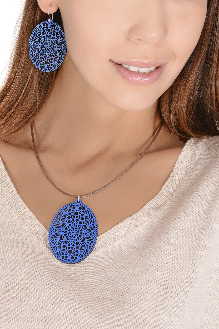 COLGANTE Blue Wooden Pendant