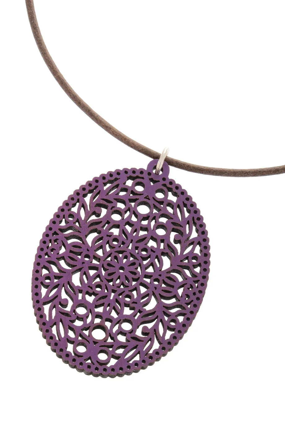 COLGANTE Violet Wooden Pendant