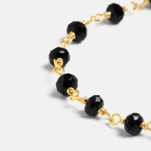 Crystals Black Gold Bracelet