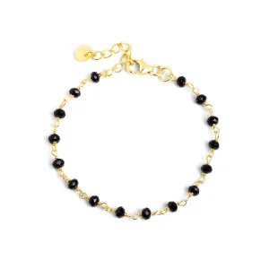 Crystals Black Gold Bracelet