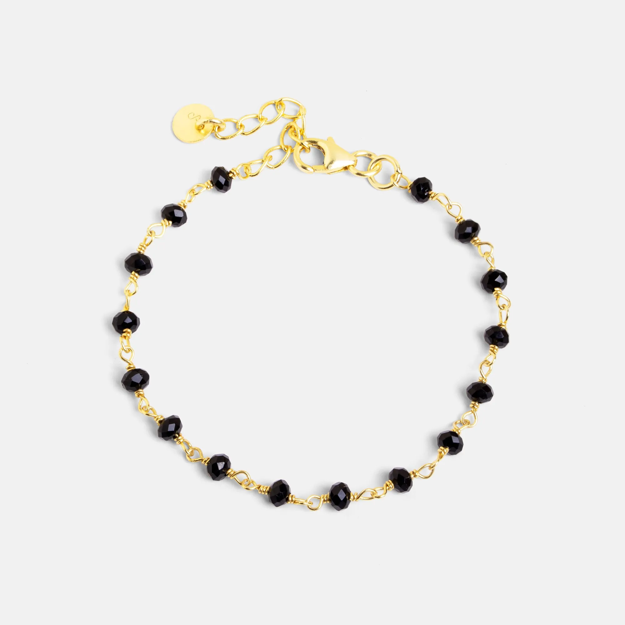 Crystals Black Gold Bracelet