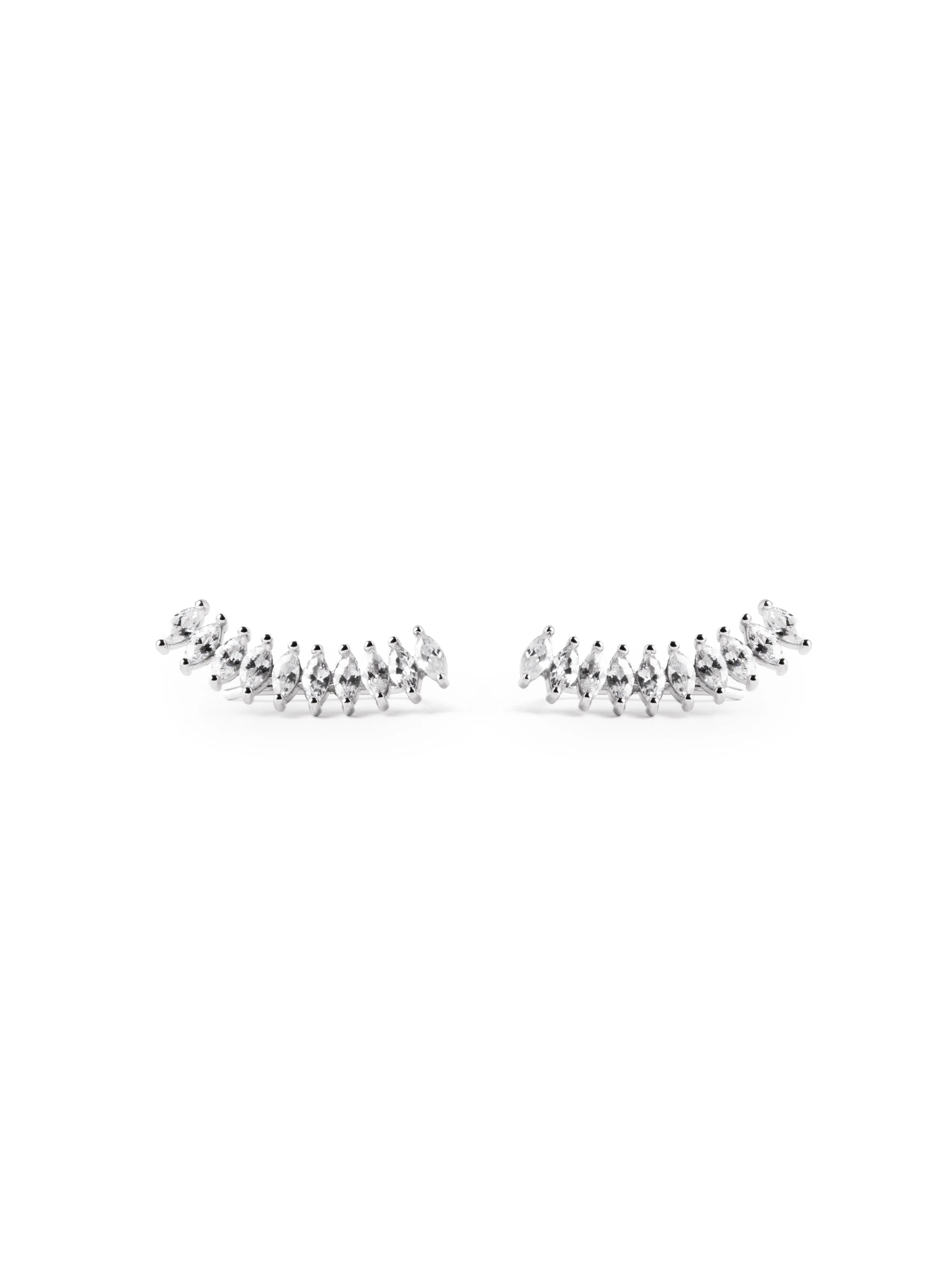 Deca Marquise Silver Earrings