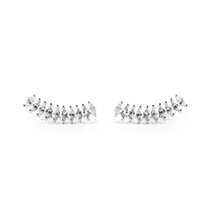 Deca Marquise Silver Earrings
