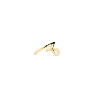 Ear Cuff Wave Gold Single Earring