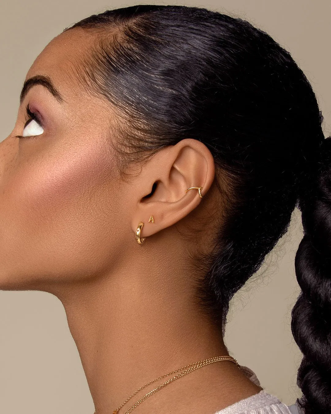 Ear Cuff Wave Gold Single Earring