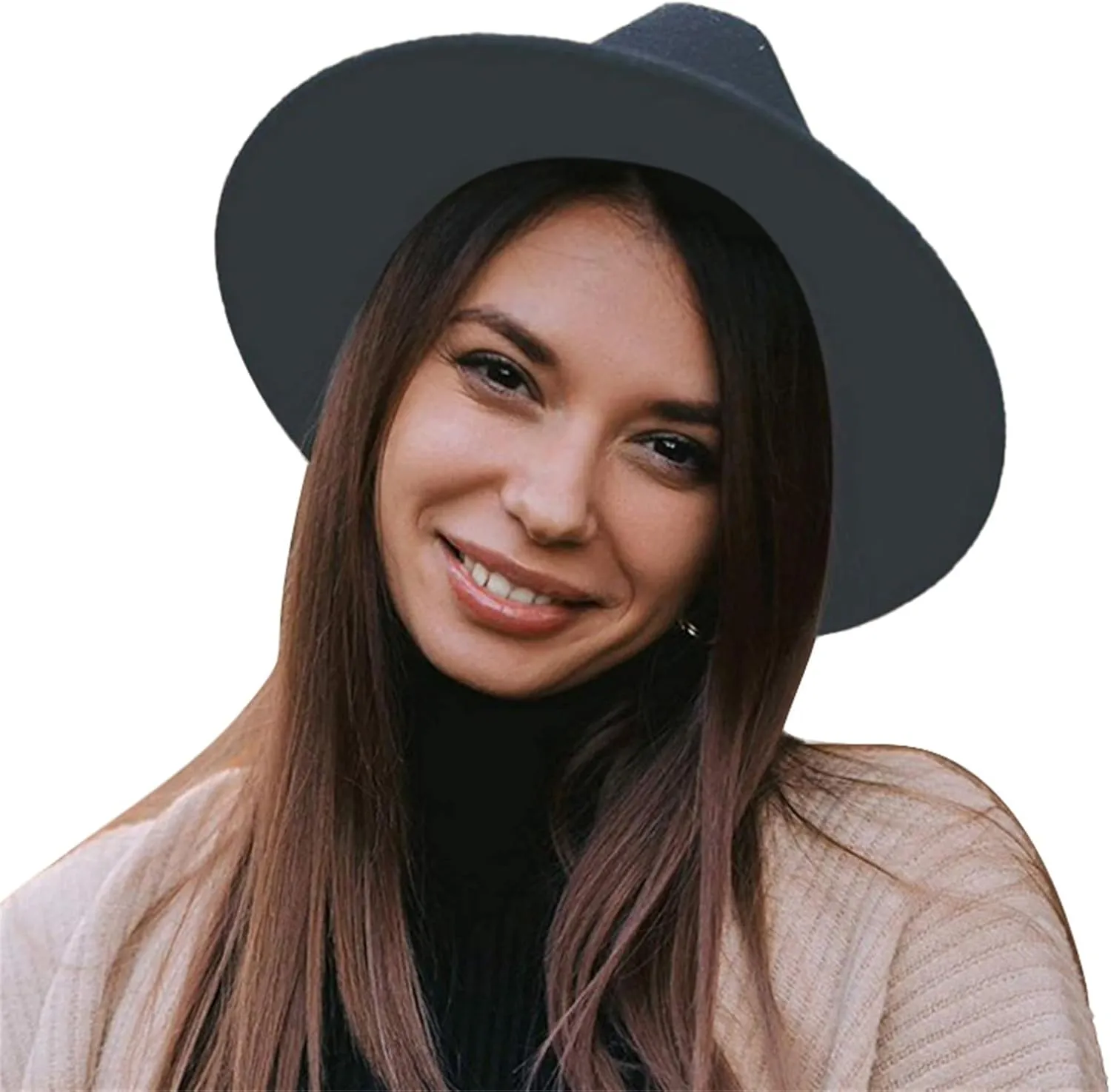 Fedora Hats for Men Women Hat Wide Brim Panama Hat with Belt Buckle Wide Brim Fedora Hats for Men