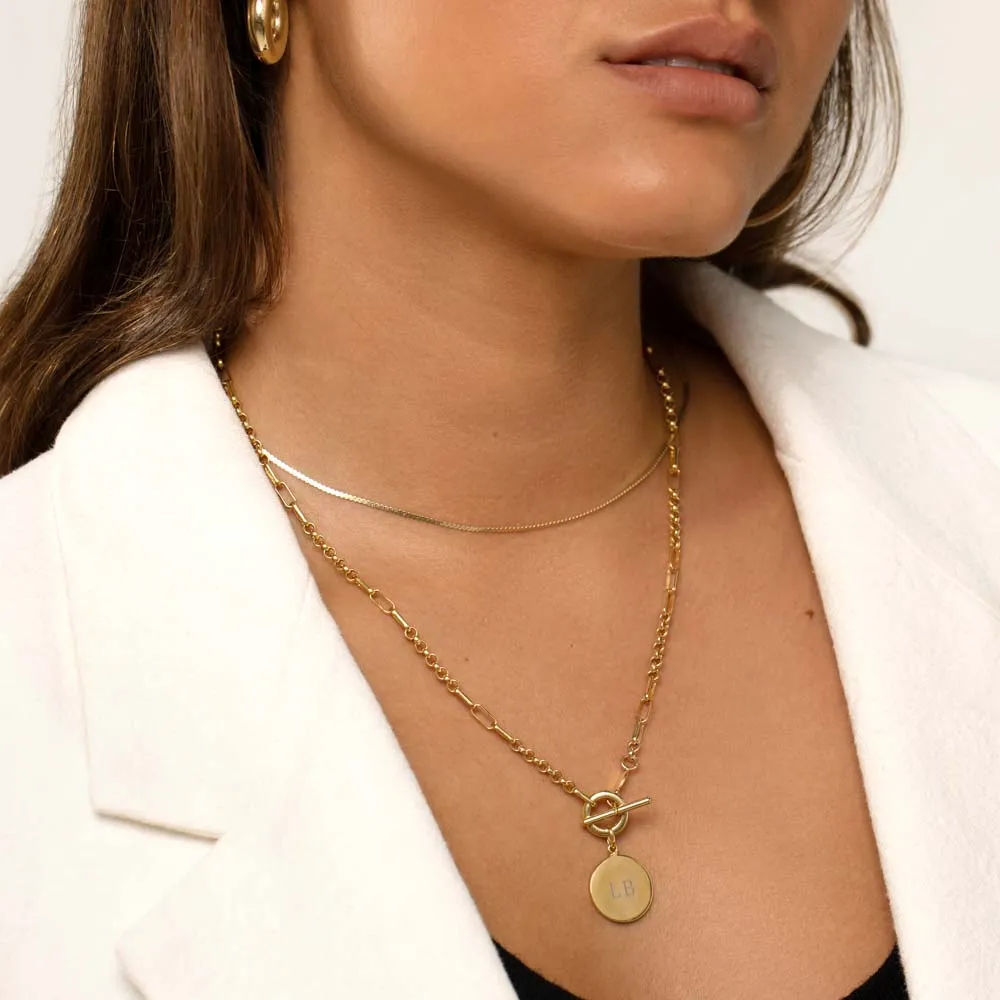 Fob Fundamental Chain Necklace in Gold
