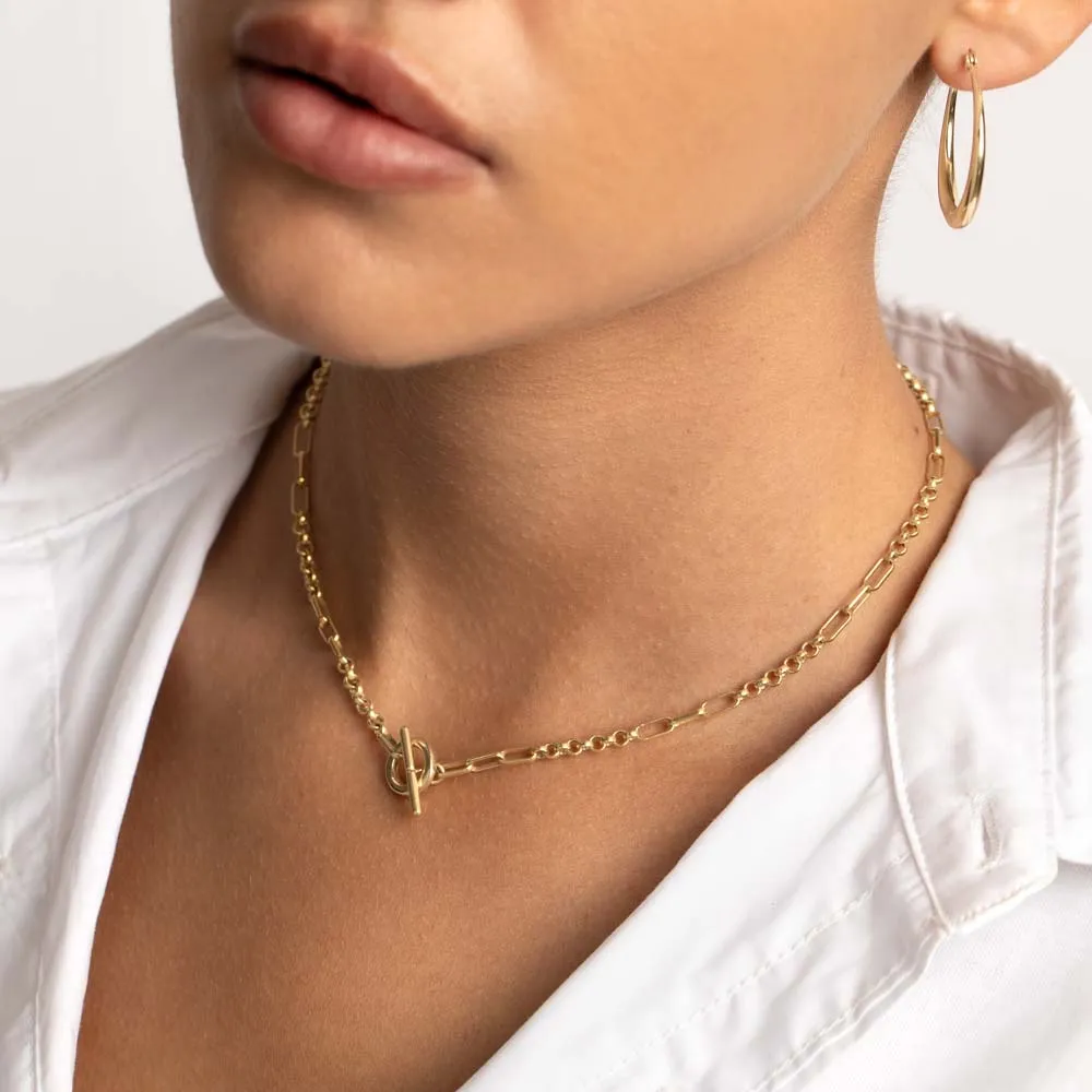 Fob Fundamental Chain Necklace in Gold