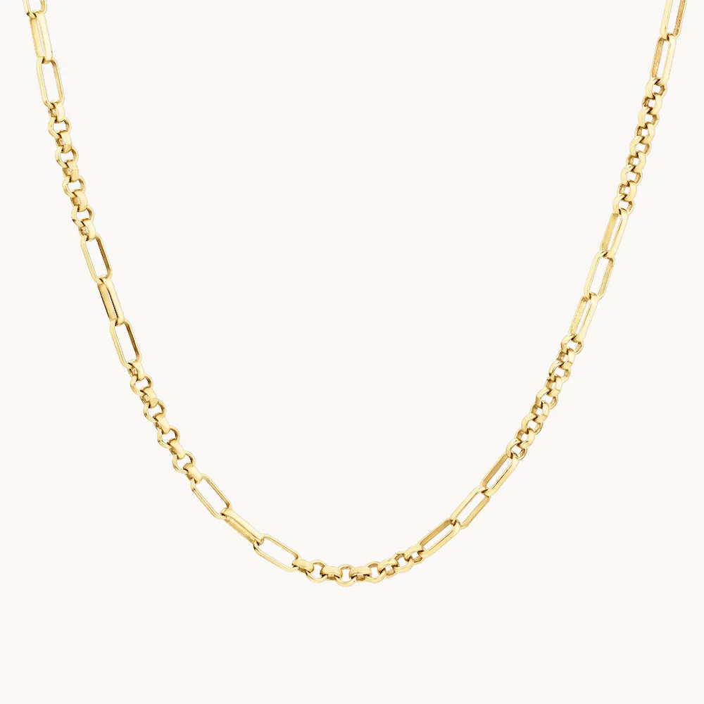 Fob Fundamental Chain Necklace in Gold