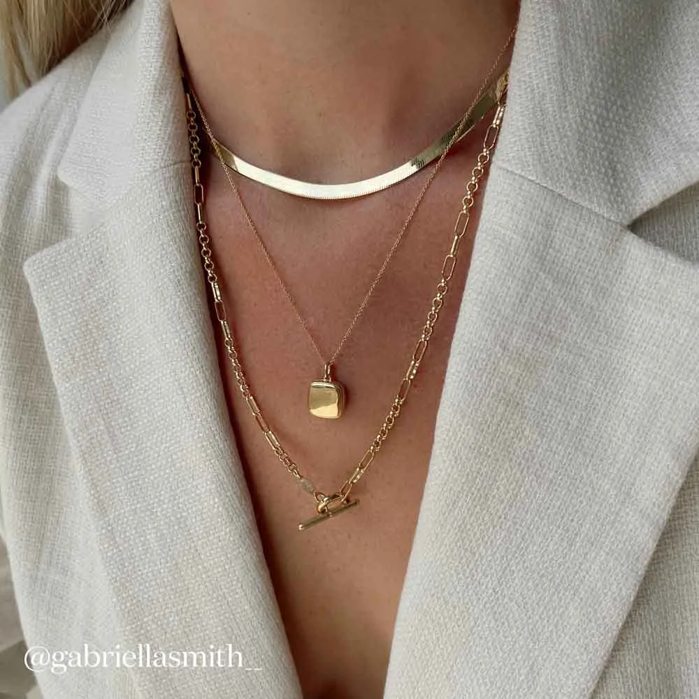 Fob Fundamental Chain Necklace in Gold