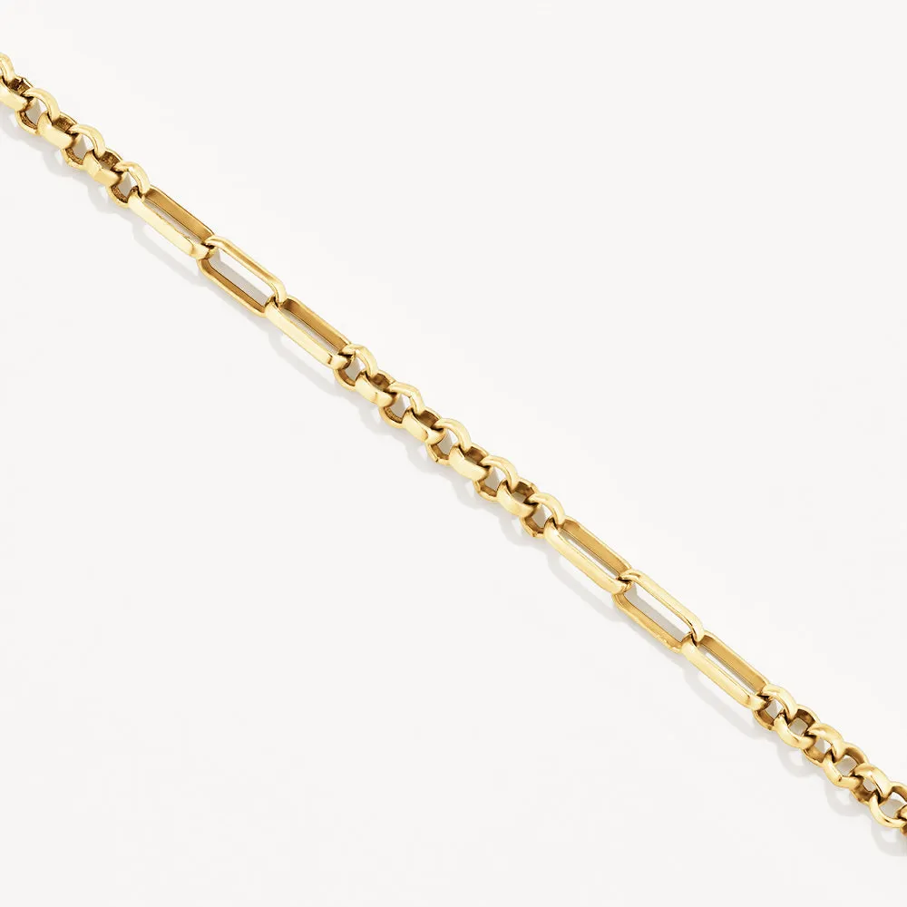 Fob Fundamental Chain Necklace in Gold