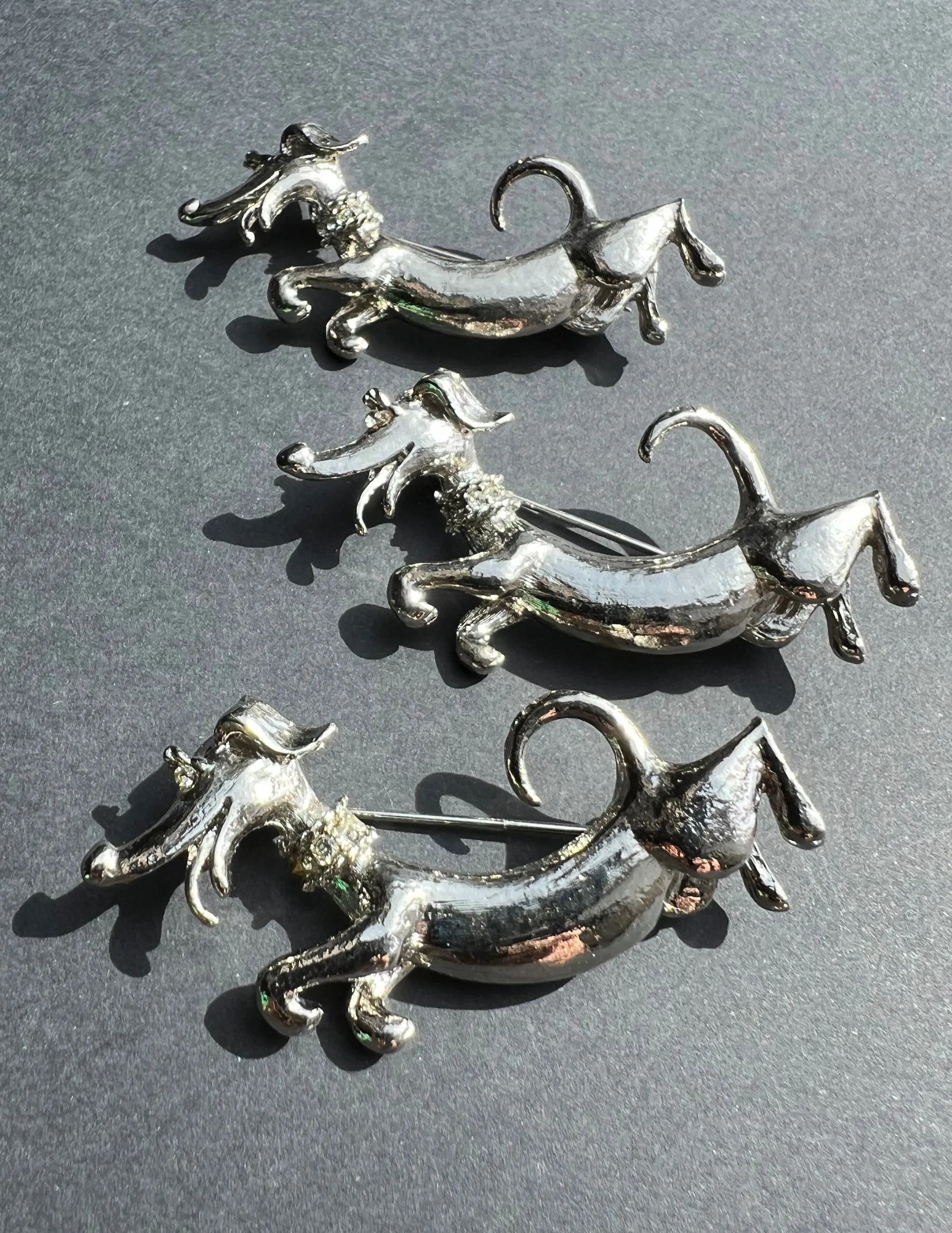 Full of the Excitement of Existence... Vintage Dachshund Brooch