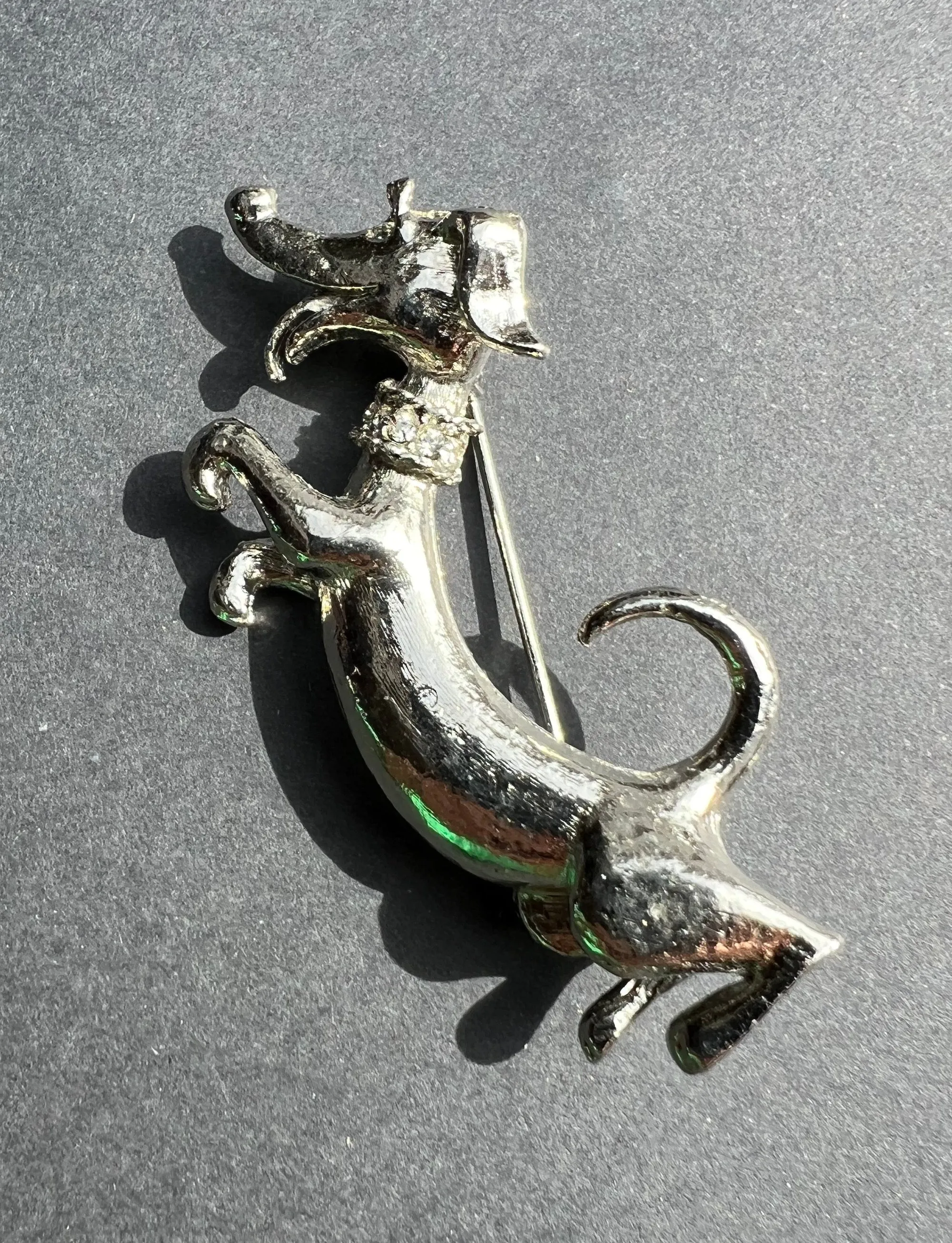 Full of the Excitement of Existence... Vintage Dachshund Brooch