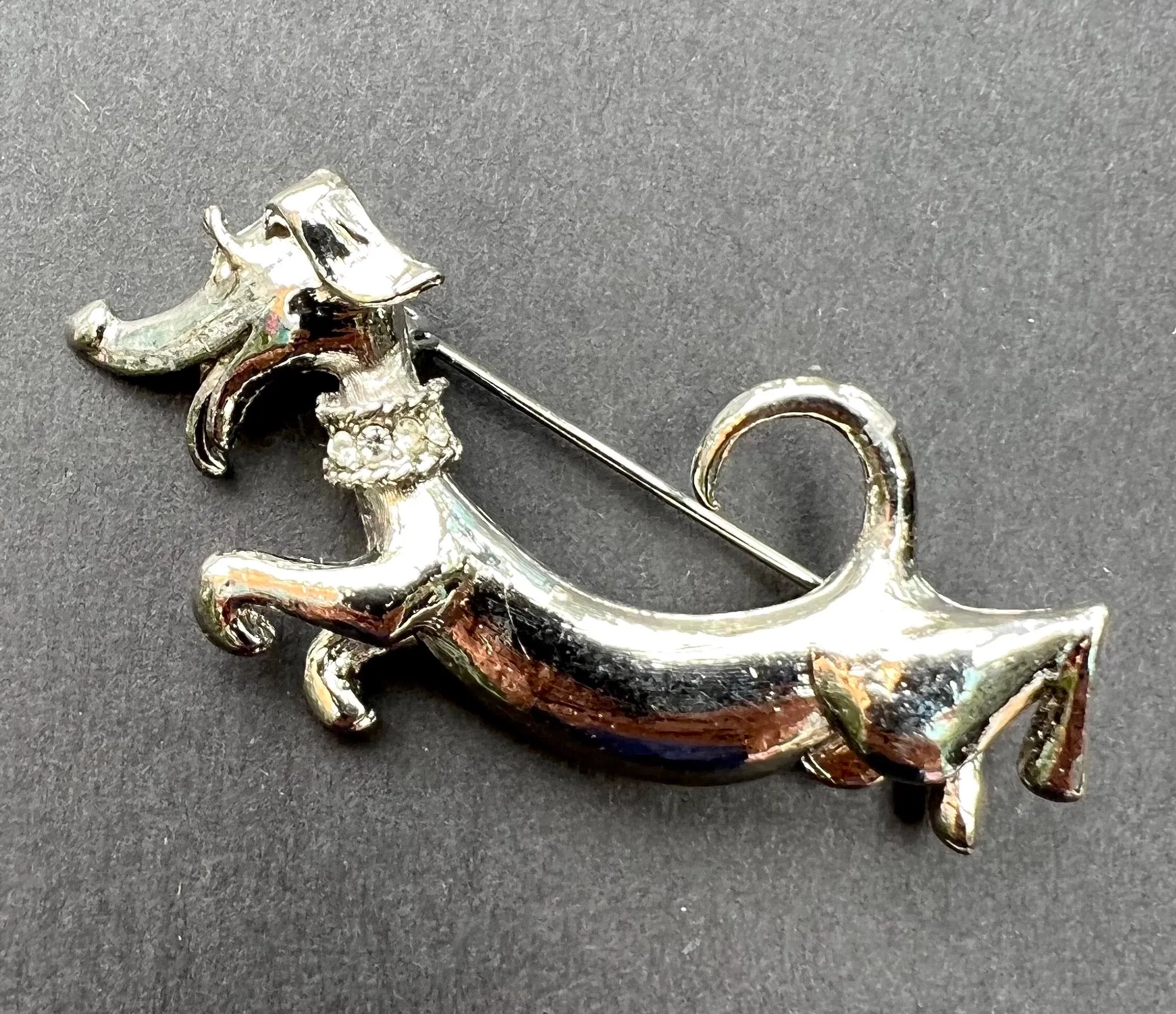 Full of the Excitement of Existence... Vintage Dachshund Brooch