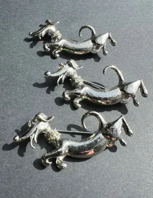 Full of the Excitement of Existence... Vintage Dachshund Brooch