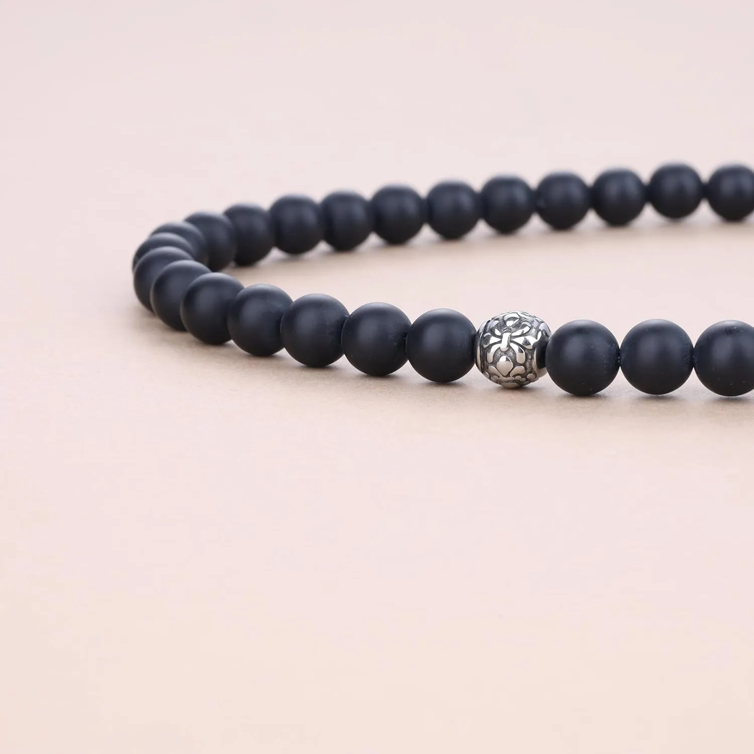 GAVU 8mm Semi-Precious Gemstone Beaded Necklace for Men, Healing Crystal Necklaces for Men