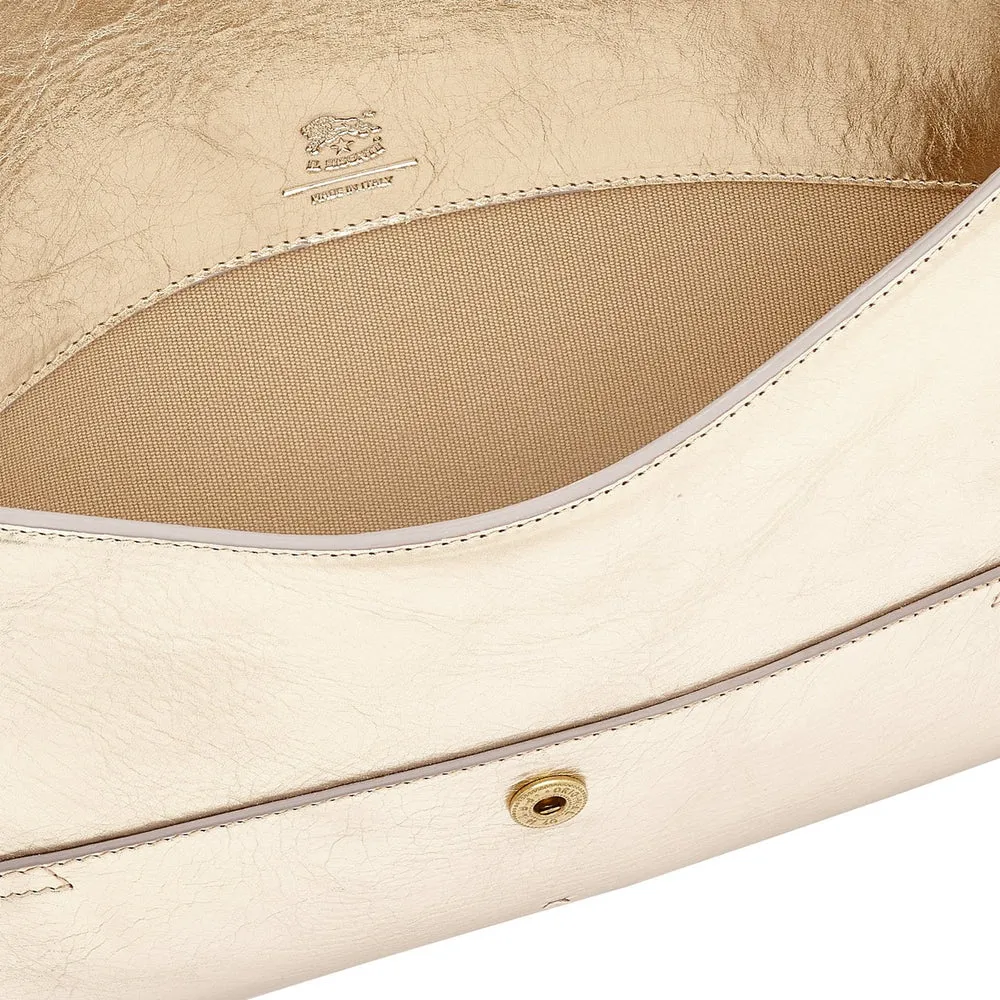 Il Bisonte Clutch Esperia Platino Brass Hardware