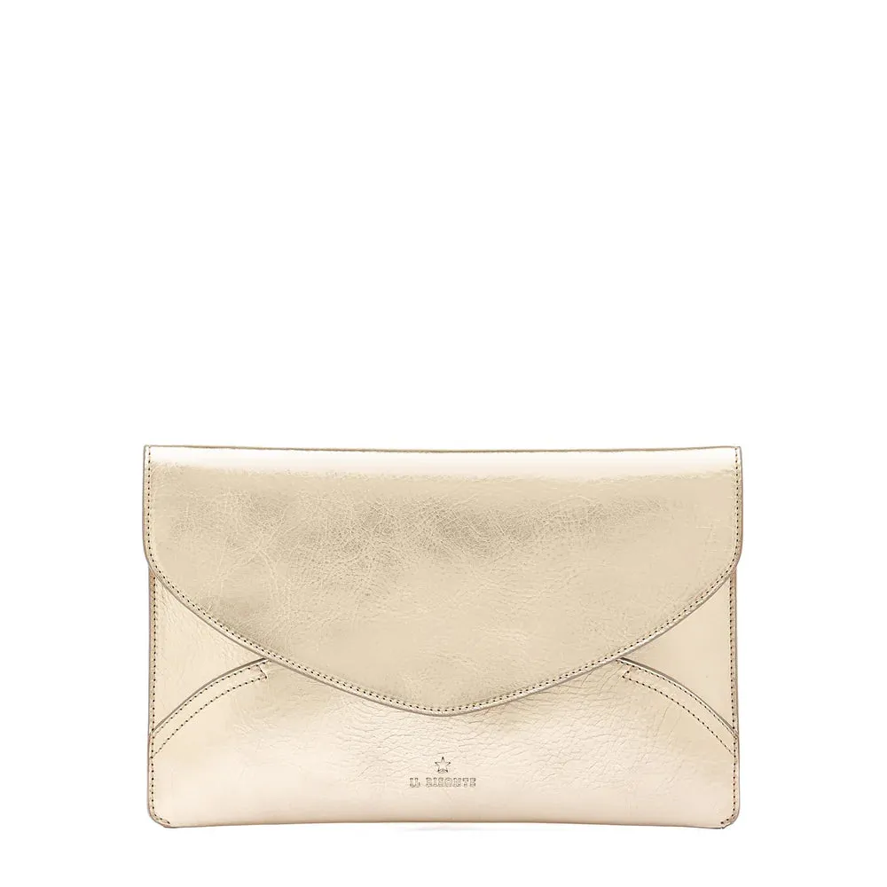 Il Bisonte Clutch Esperia Platino Brass Hardware