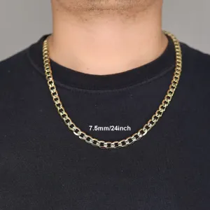 Laser Cut Cuban Link 6.5/7.5mm [24 inch]