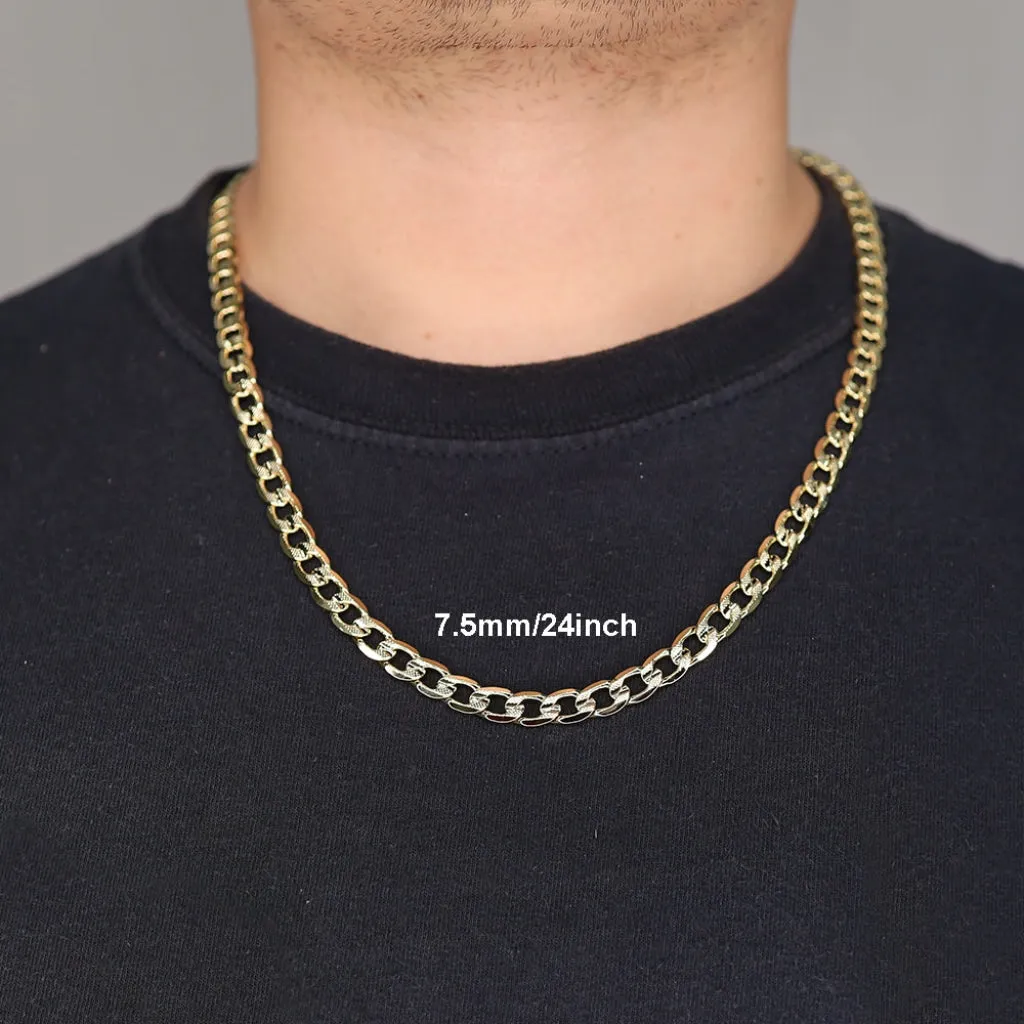 Laser Cut Cuban Link 6.5/7.5mm [24 inch]