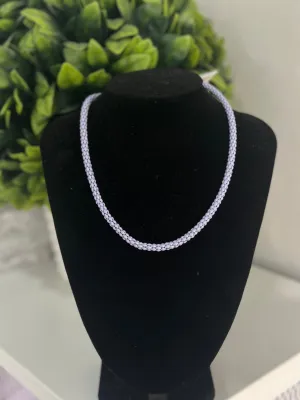 Lilac Mesh Chain Necklace
