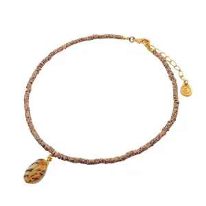 Limited Edition Cowrie Shell Charm Animal Print Choker
