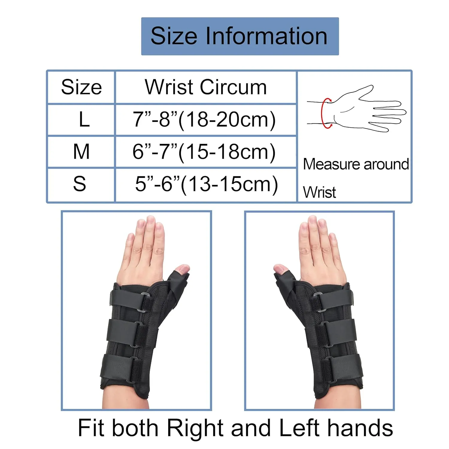 Medibot Wrist Brace & Thumb Spica Splint, for De Quervain's Tenosynovitis, Tendonitis, Carpal Tunnel & Arthritis Wrist Support Thumb Splint (Left Hand - Large)