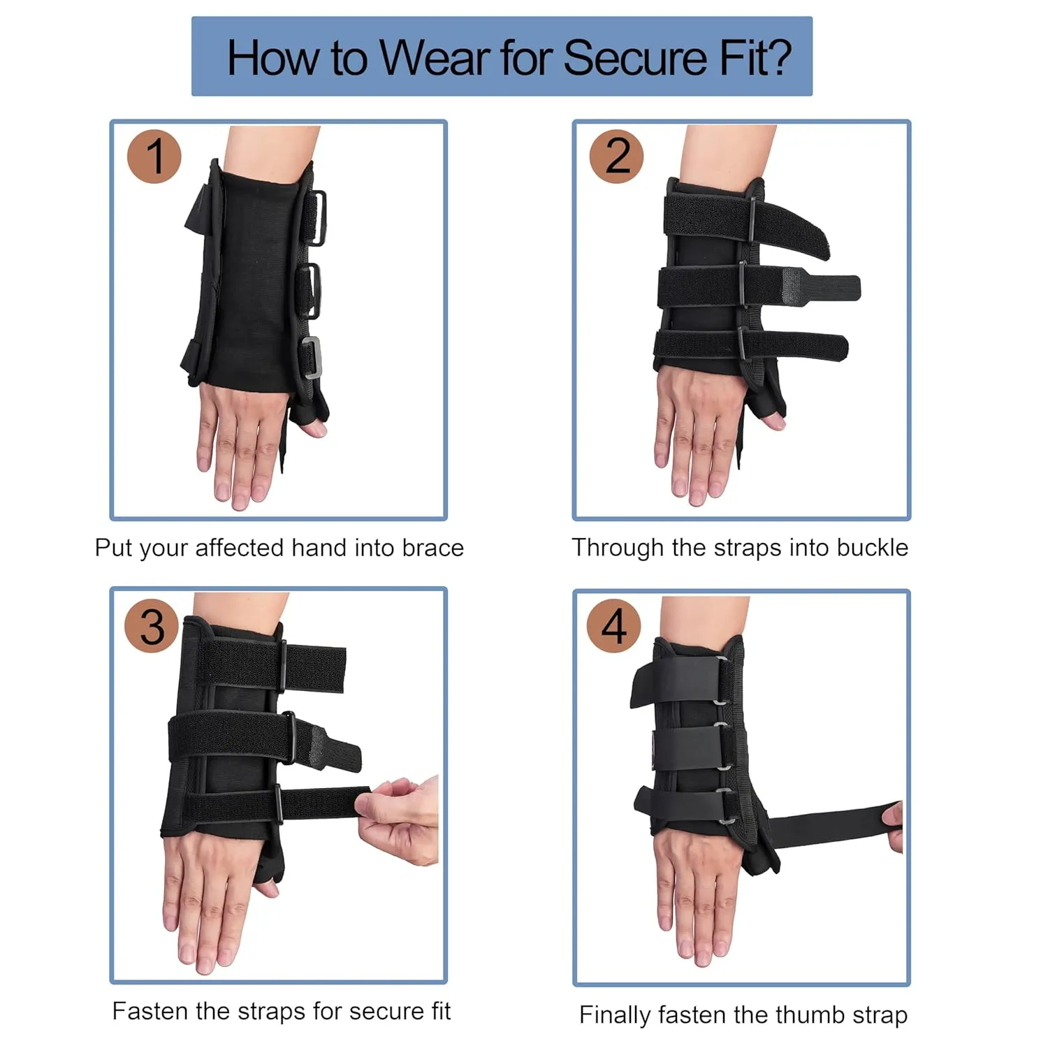 Medibot Wrist Brace & Thumb Spica Splint, for De Quervain's Tenosynovitis, Tendonitis, Carpal Tunnel & Arthritis Wrist Support Thumb Splint (Left Hand - Large)