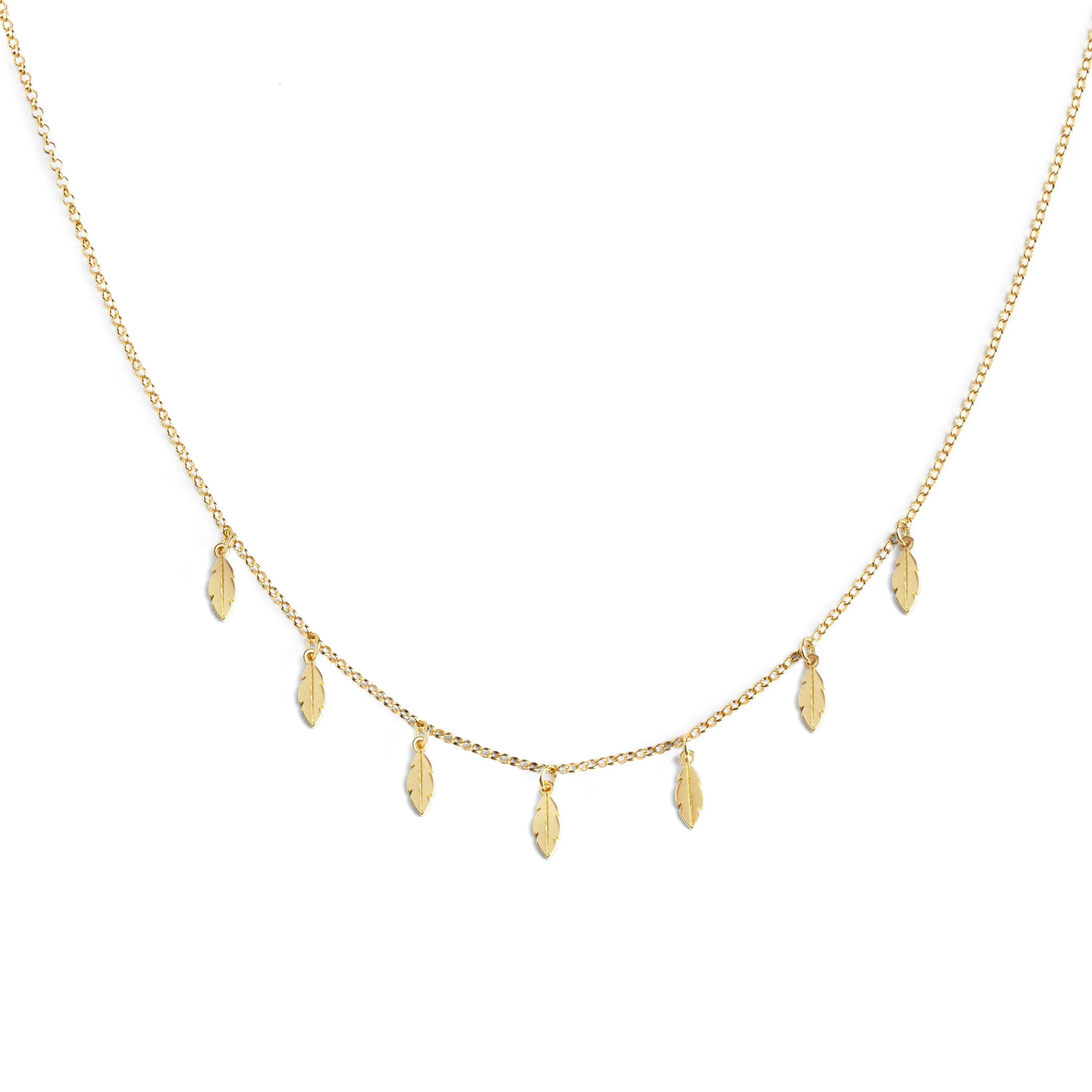 Mini Leaves Gold Necklace