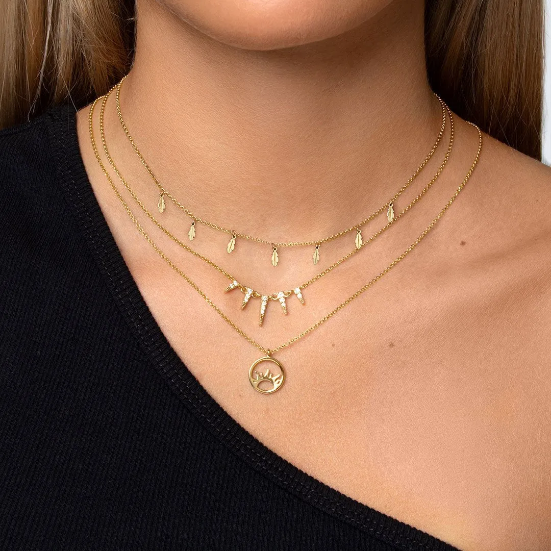 Mini Leaves Gold Necklace