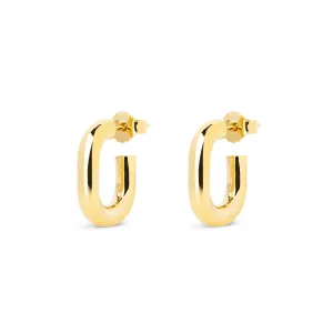 Mini Pipe Gold Earrings