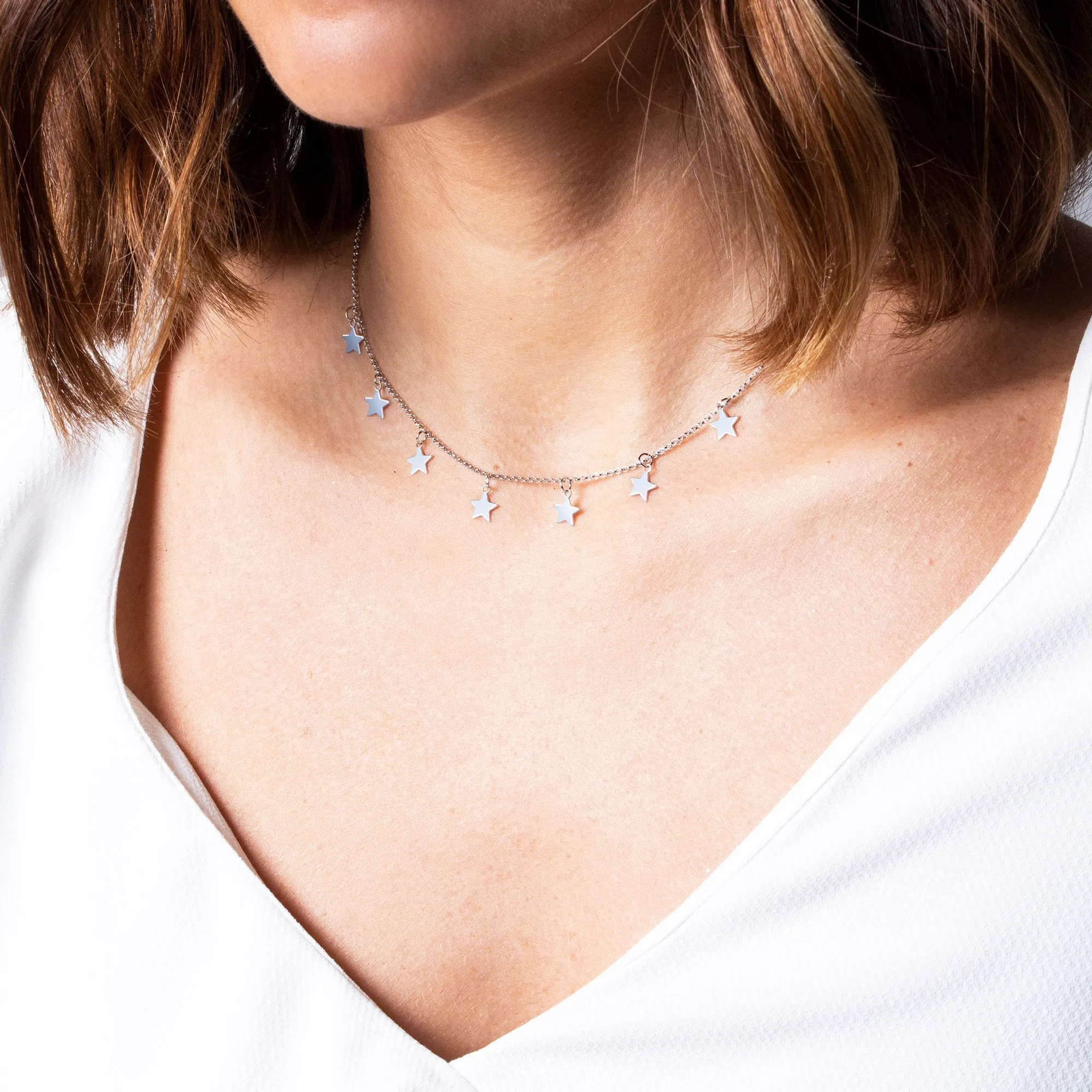 Mini Stars Silver Necklace