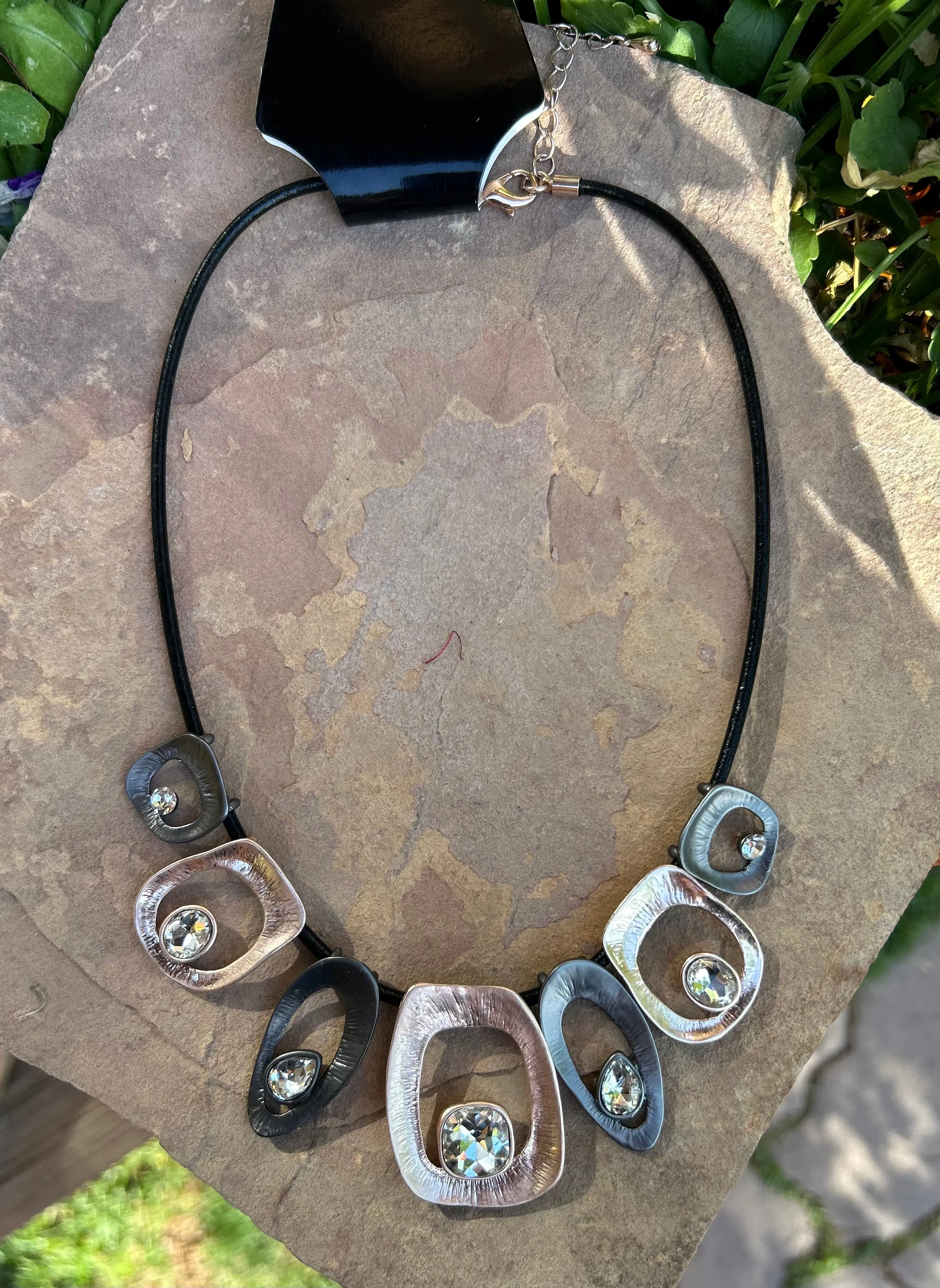 Modern Rhinestone Rope Necklace