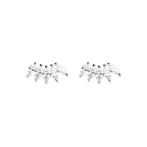 Penta Marquise Silver Earrings