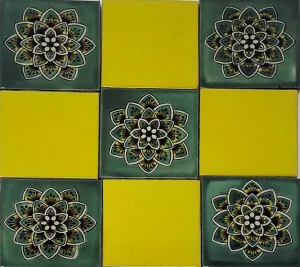Petalos Verdes En Capas Ceramic Tile Collection