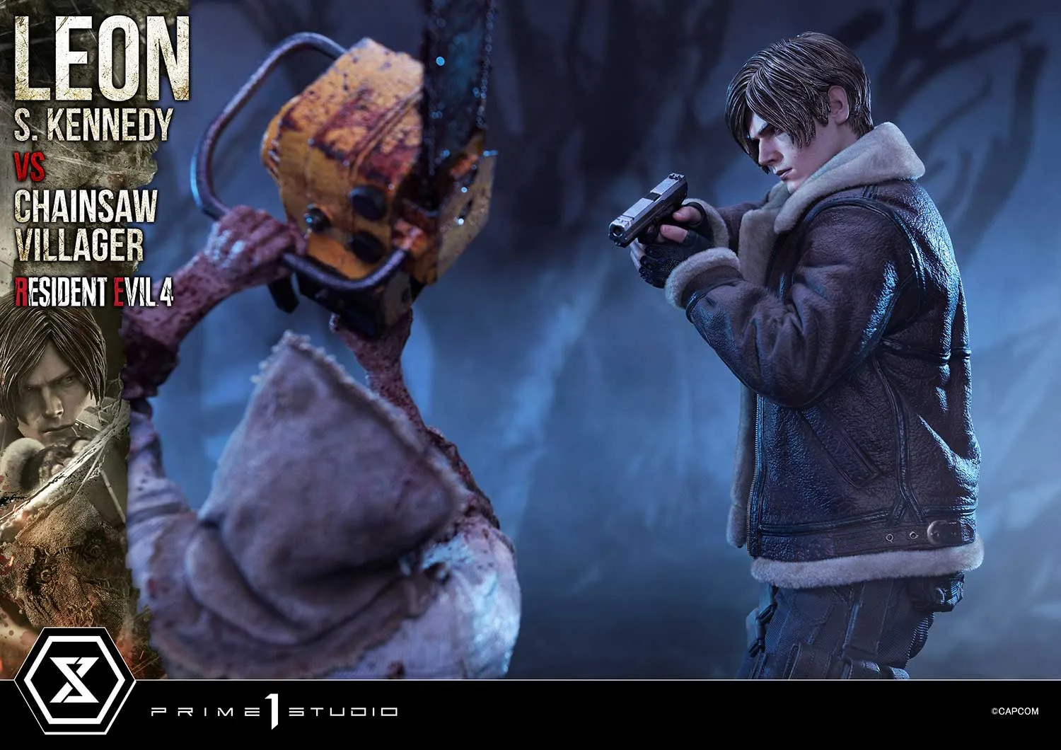 Prime 1 Studios Ultimate Premium Masterline: Resident Evil 4 - Leon S Kennedy Versus Chainsaw Villager Escala 1/4